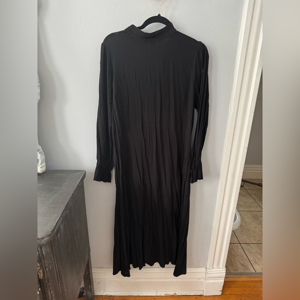 Loft Long Sleeve Mock Neck Midi Dress size 12 NWT